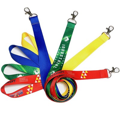 3/4" Custom Full Color Dye Sublimated Lanyard